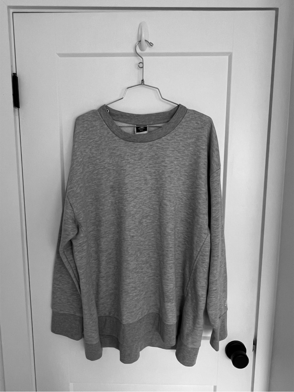 New Balance Vintage Heather Wolf Grey Side Slits Crewneck